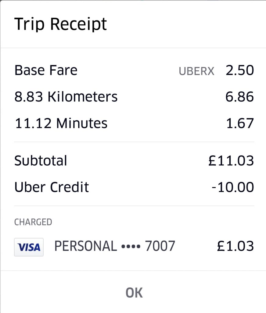 Uber Trip Receipt