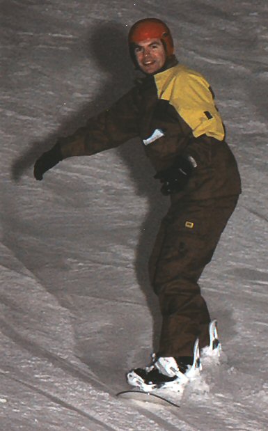 Paul snowboarding